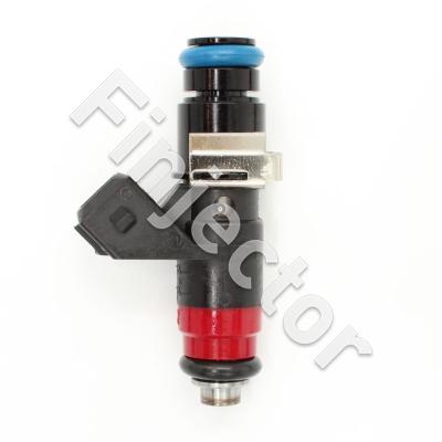 Deka injector, 875 cc, 12 Ohm, C 26 deg., Jetronic, O-O 50 mm, 9 hole spray tip, Short top adapter 14mm with filter (FI114700-M14)