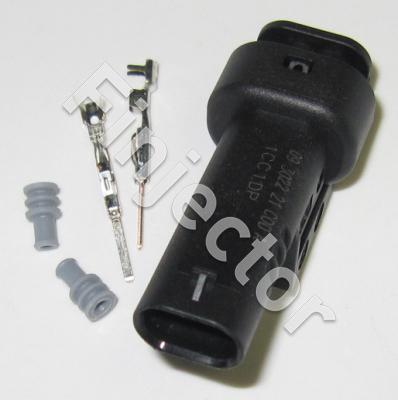 2 pole connector SET, 0.75- 1 mm², KKS MLK 1.2 ELA-U Silver Plated, Code A