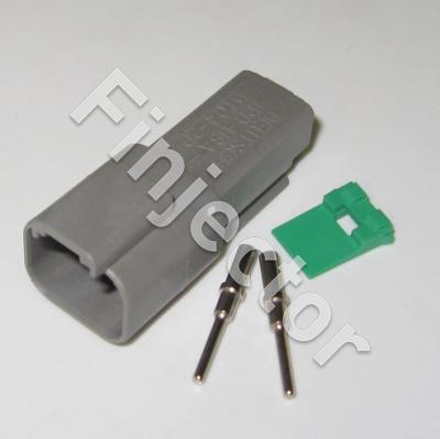 Deutsch DT 2 pole connector SET, 0.5-1 mm2 male pins