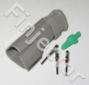 Deutsch DT 3 pole connector SET, long, 1-2 mm2 male pins