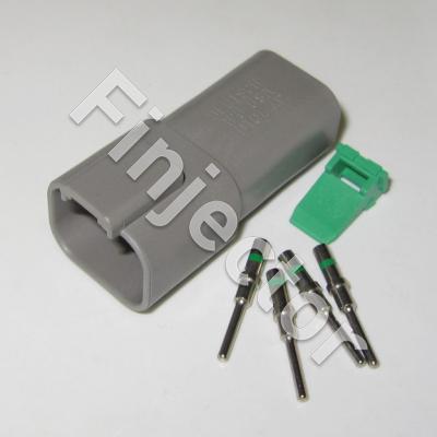 Deutsch DT 4 pole connector SET, 1-2 mm2 male pins