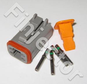 Deutsch DT 4 pole connector SET, 1-2 mm2 female terminals