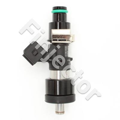 EV14 Injector, 12 Ohm, 870 cc, C25, Jetronic (EV1), O-O 54 mm, 11 mm Short Top Adapter with Filter, Bottom Honda / Hayabusa Adapter (EV14-870-H11, Bosch  0280158209-H11)