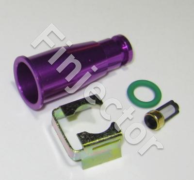 Top adapter kit, 11 mm diam., PURPLE, long (+28 mm), with filter