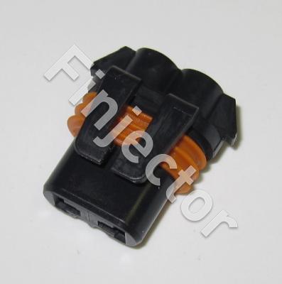 2 Way Black Metri-Pack 280 Sealed Female Connector. HB3