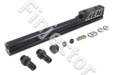 High Volume Fuel Rail. Black. Honda D15B7, D15B8, D16A6 & D16Z6