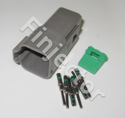 Deutsch DT 6 pole connector set 1 - 2 mm2, male pins