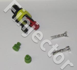 Super Seal 2 pole 0.35-0.5 mm2 connector set, female terminals