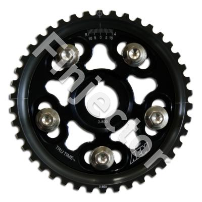 Tru-Time Adjustable Cam Gear. Black. 5-Bolt. Honda H22A1 & H22A4 (23-801BK)