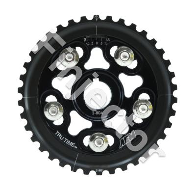 Tru-Time Adjustable Cam Gear. Black. 5-Bolt. Honda D16Y7 & D16Y8 (23-804BK)