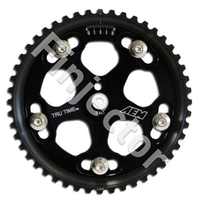 Tru-Time Adjustable Cam Gear. Black. 5-Bolt. Mitsubishi 4G63 (23-831BK)