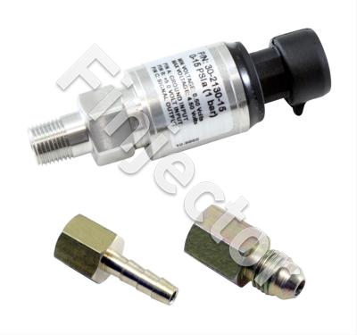 15 PSIa or 1 Bar Stainless Sensor Kit. Stainless Steel Sensor Body. 1/8" NPT Male Thread. Includes:: 15 PSIa or 1 Bar Stainless Sensor, Connector, Pins, 1/8" NP