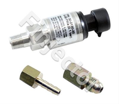 30 PSIa or 2 Bar Stainless Sensor Kit. Stainless Steel Sensor Body. 1/8" NPT Male Thread. Includes:: 30 PSIa or 2 Bar Stainless Sensor, Connector, Pins, 1/8" NP