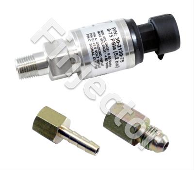 75 PSIa or 5 Bar Stainless Sensor Kit. Stainless Steel Sensor Body. 1/8" NPT Male Thread. Includes:::: 75