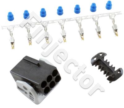 Bosch LSU 4.2 Wideband Connector Kit. Includes:: Bosch LSU 4.2 Connector, 7 X Wire Seals & 7 X Contacts (AEM 35-2613)