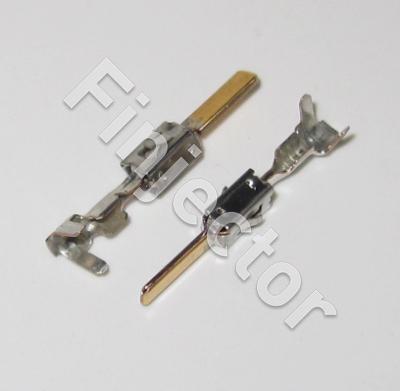 Gold plated JPT male terminal (2.8 mm) for wire size 0.5-1.5 mm2