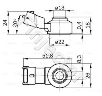 Nakutusanturi KS4S, Compact-liitin (Bosch 0261231273)