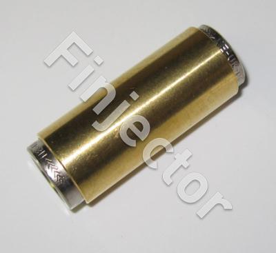 Jatkoliitin 9/12 mm (sisä/ulko) polyamidiputkelle, suora, irroitettavissa. Metallia, hyväksytty ajoneuvokäyttöön polttoaineille, paineilmalle ja vedelle 7905.12