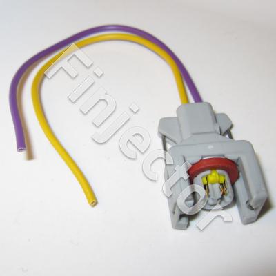 Connector pigtail for DELPHI COMMON RAIL-injector, 12 cm wires