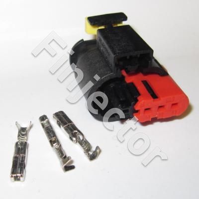 3 pole connector SET (0.35-0.75 mm2) for ignition coils (example Bosch P65, 0221504024)