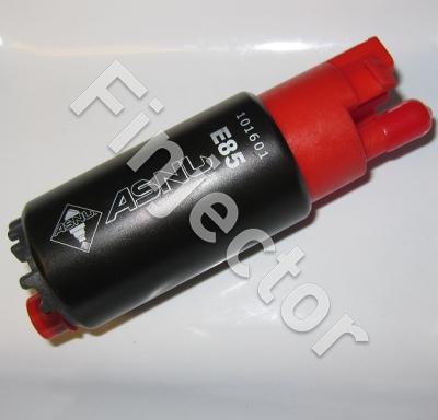 ASNU 330 LPH E85 Compatible in-tank fuel pump, mounting hooks on the side of the body