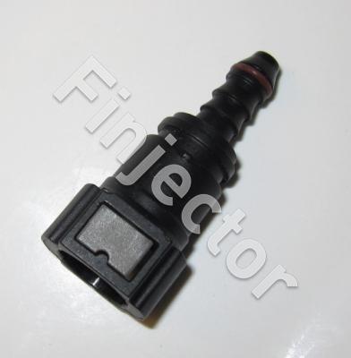 Quick connector for 9.5 mm (3/8") pipe. Hose connection 8 mm