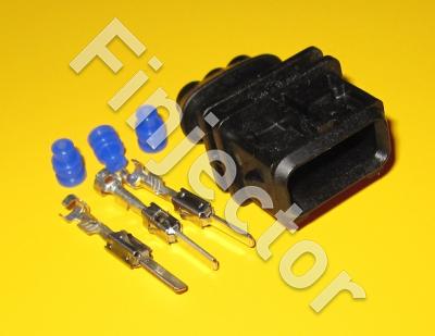3 pole connector SET, Bosch Jetronic, 0.2-0.6 mm2