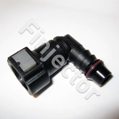 Quick connector for 9.5 mm (3/8") pipe, 90°, for 11.5/12mm hose