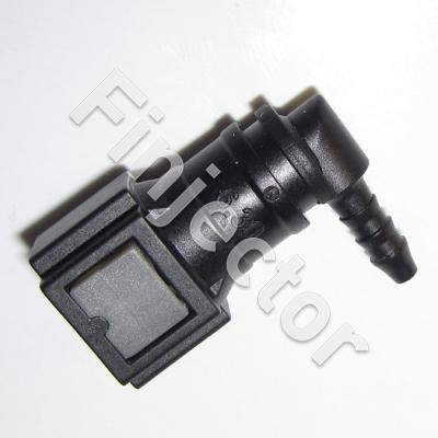 90 deg Quick connector 6.30 mm, for 4 mm PA tube / 3.5/4 mm hose