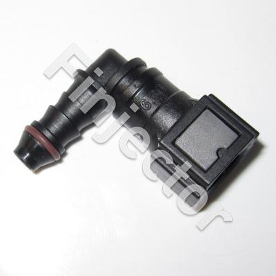 Quick connecto 90 degree, 6.30 mm, 8 mm hose connection
