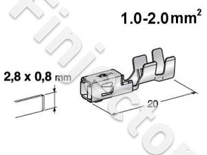 Female terminal mini F280, 1-2 mm2 (1108331)