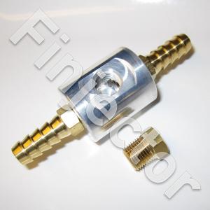 GAUGE ADAPTOR (1/8 NPTF port) with 8 mm hose unions