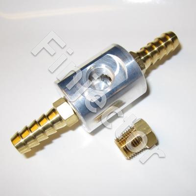 GAUGE ADAPTOR (1/8 NPTF port) with 8 mm hose unions