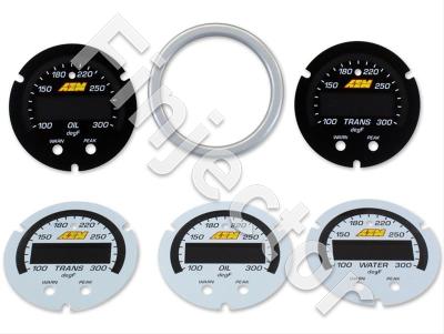 X-Series Temperature Gauge 100~300F / 40~150C. Black Bezel & Black Water Faceplate (30-0302)