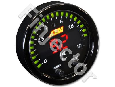 AEM X-Series Fuel / Oil Pressure Gauge 0 - 150psi / 0 -10bar, with pressure sensor (AEM 30-0307)