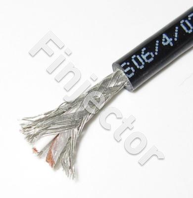 Signal cable 2 X 0.25+copper braid, oil resistant, -40...+90 °C,