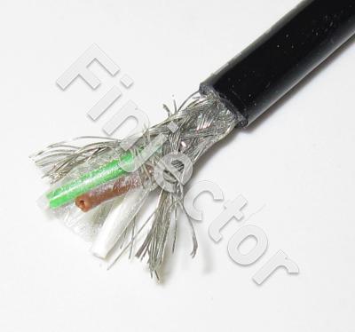 Signal cable 3 X 0.25+copper braid, oil resistant, -40...+90 °C,