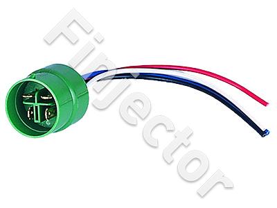 4-pole connector with wires, for controller units, ND-type