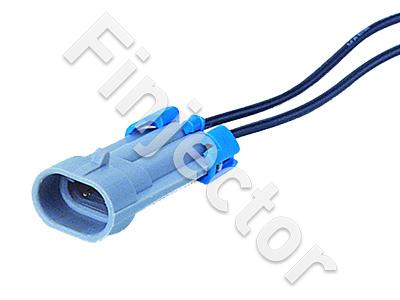 2-pole male connector with wires, GM-type
