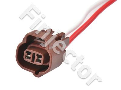 2-pole female connector with wires