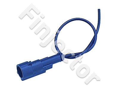 1-pole male connector with wire, splash water proof