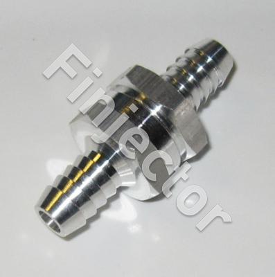 Non return valve for 10 mm hose, aluminium body