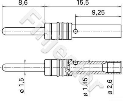 KOSTAL RK 1.5 MC Crimp Connector 0.5 - 1 mm², silver plated