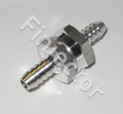 Non return valve for 8 mm hose, aluminium body