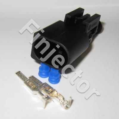 2 pole KKS SLK 2.8 ELA connector set, Code A, 0.5- 1 mm²