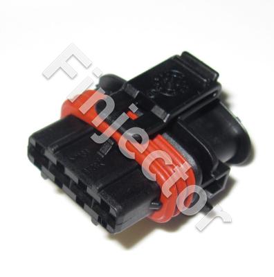 Compact 1 / Connector 4 Pole / Code 1 / Black / F-VMQ seal (Bosch 1928404691)