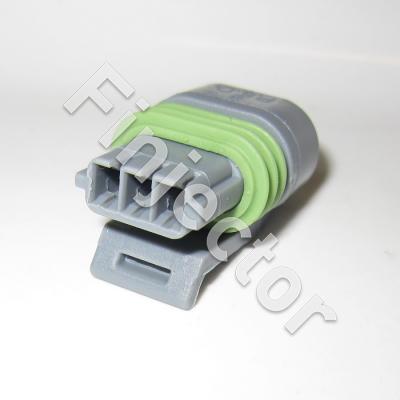 3 Pole Gray Metri-Pack 150.2 Sealed Female Connector, terminals: TERF-1