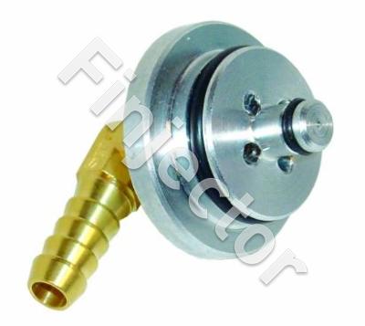 GM fuel rail pressure regulator adapter 7 mm, O ring 7,5 mm