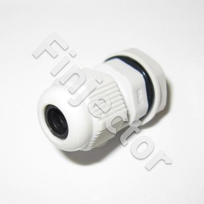 Cable Gland. Mount. hole dia.12 mm, L 30 mm, Cable dia 3-6 mm