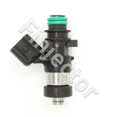 EV14 Injector, 12 Ohm, 1100 cc, C15, USCAR, O-O 34 mm, Mid, Top Machined to 11 mm, Bottom 16 mm Seal (EV14-1100-S-11)